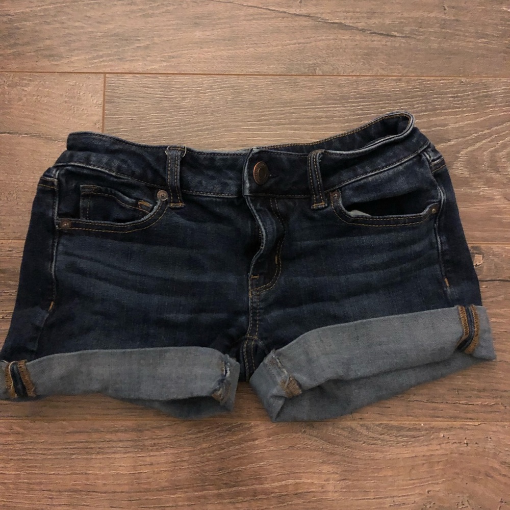 American Eagle dark wash shorts